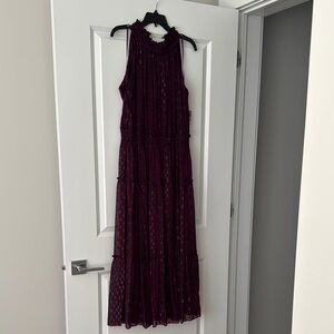 Elegant Plum Sleeveless Maxi Dress